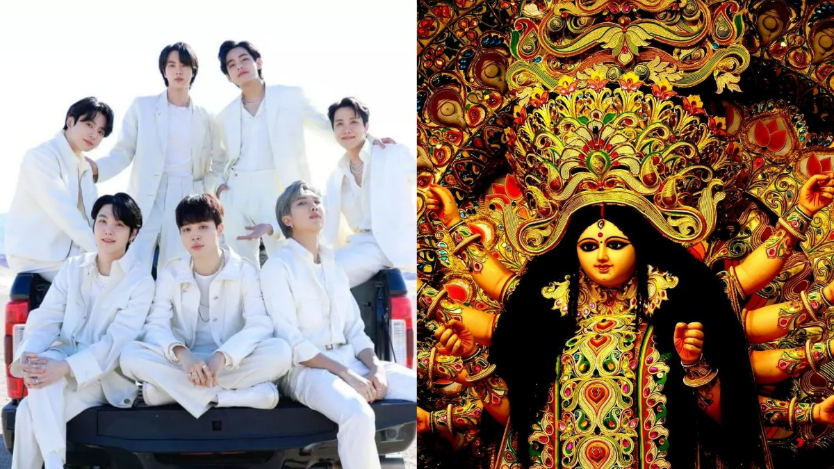 दुर्गा पूजा पर चढ़ा बी टी एस का खुमार