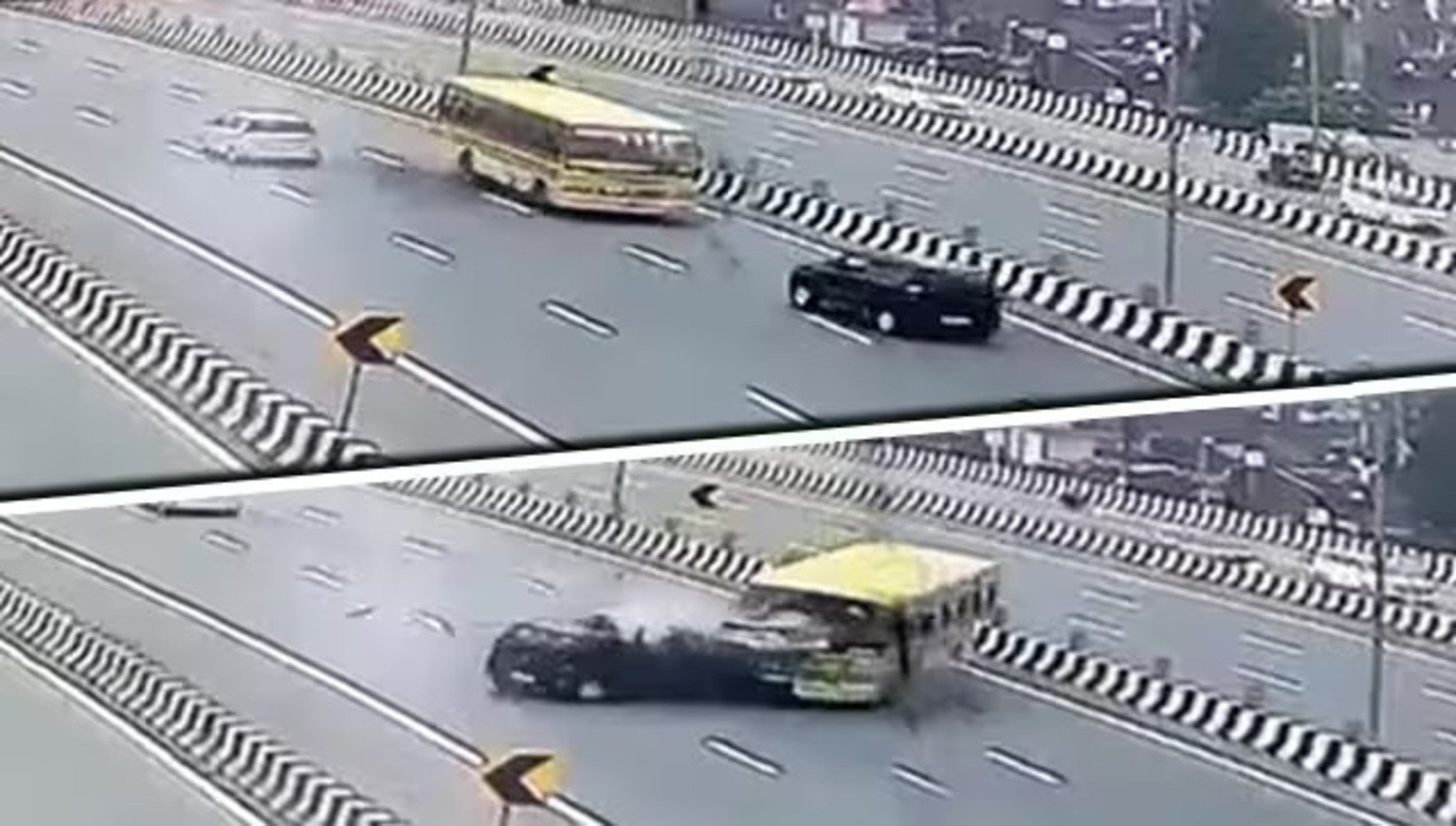 Ghaziabad में Delhi Meerut Expressway पर हुआ बड़ा हादसा