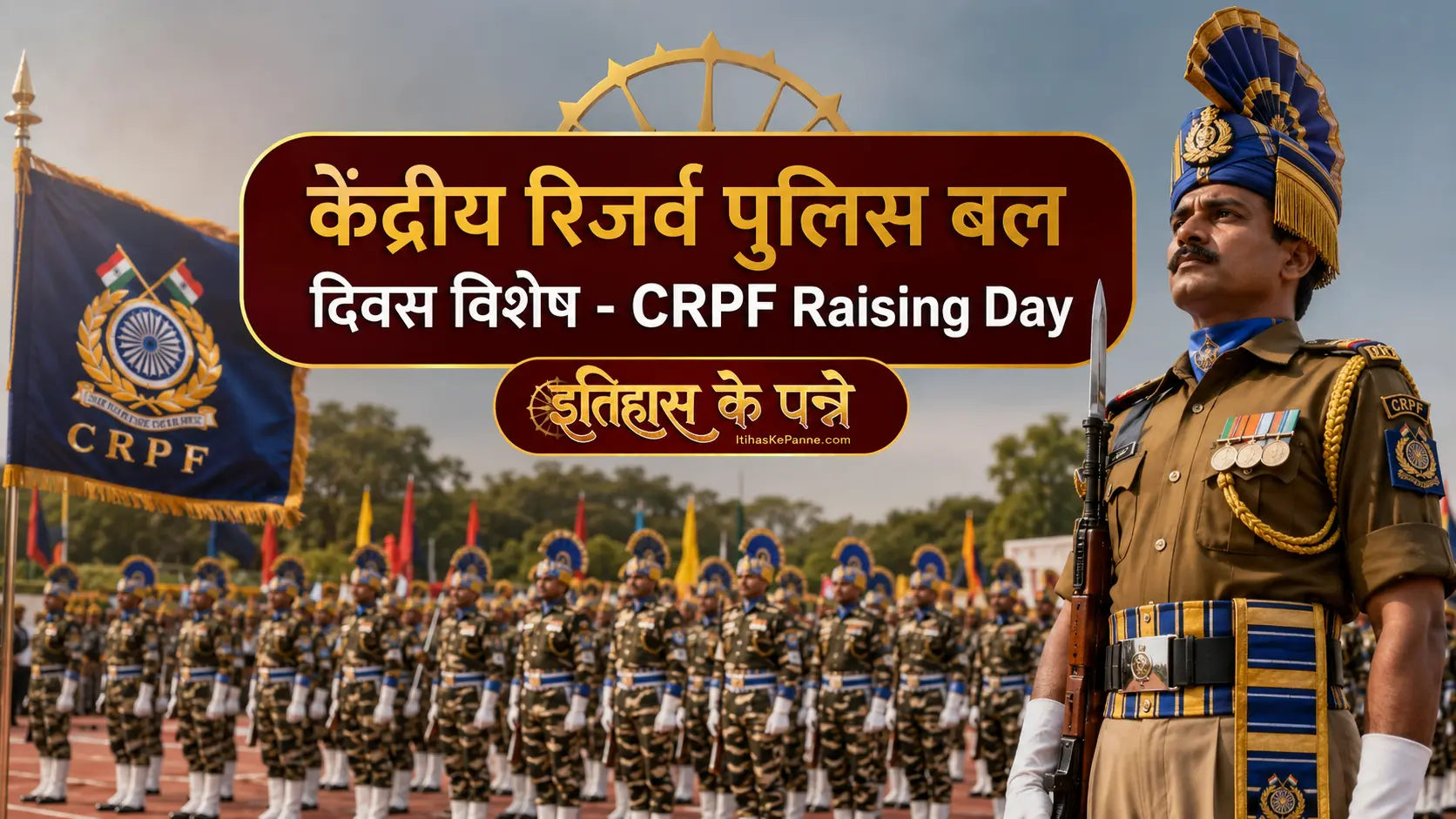 ‘केंद्रीय रिजर्व पुलिस बल’ दिवस विशेष - CRPF Raising Day : 27 July