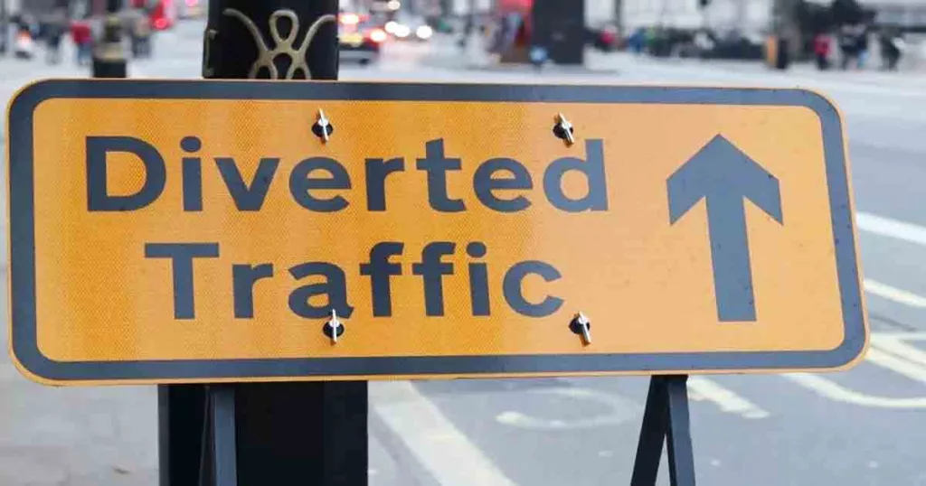 traffic diverted