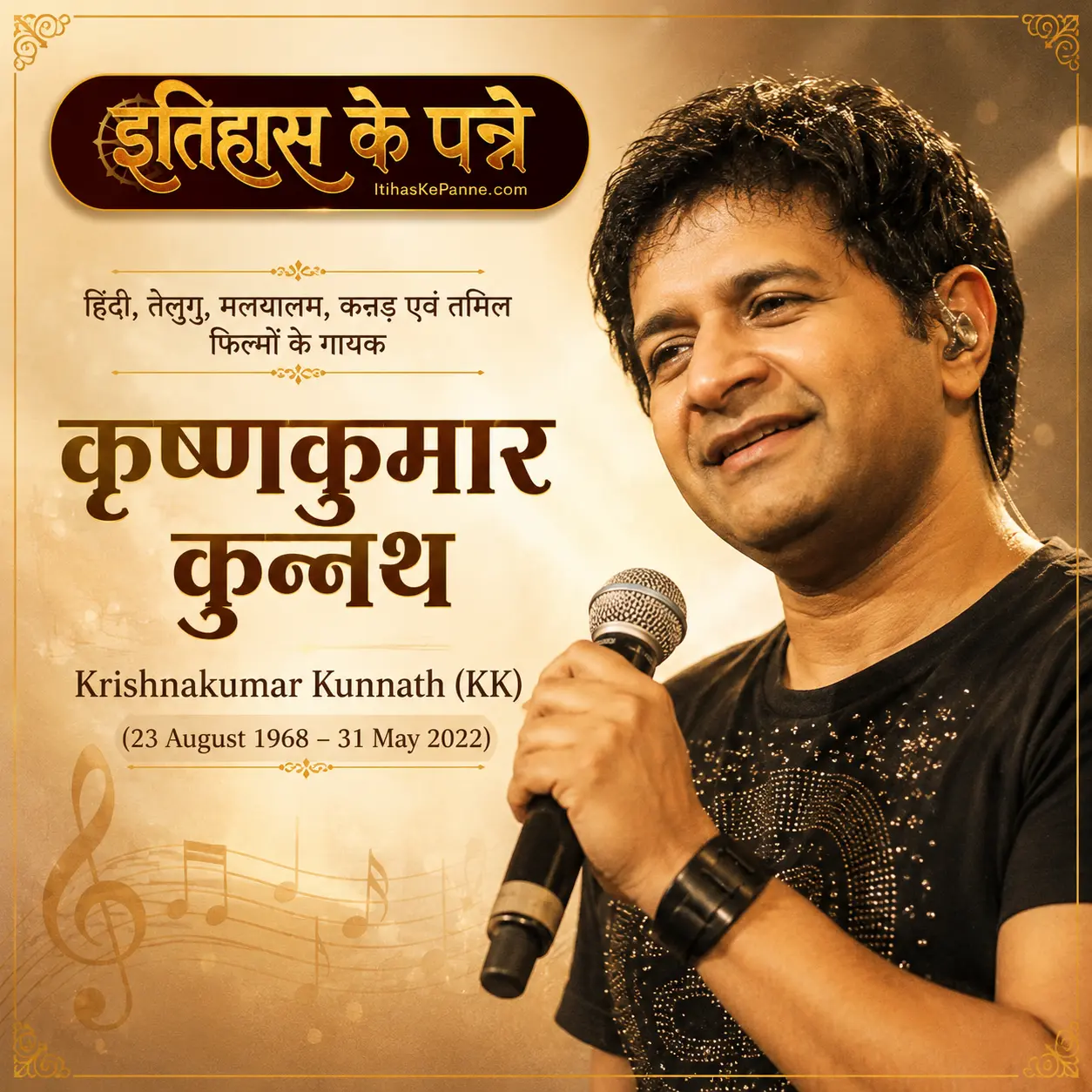 कृष्णकुमार कुन्नत (केके) - Krishnakumar Kunnat (KK)